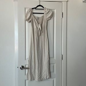Cream linen dress